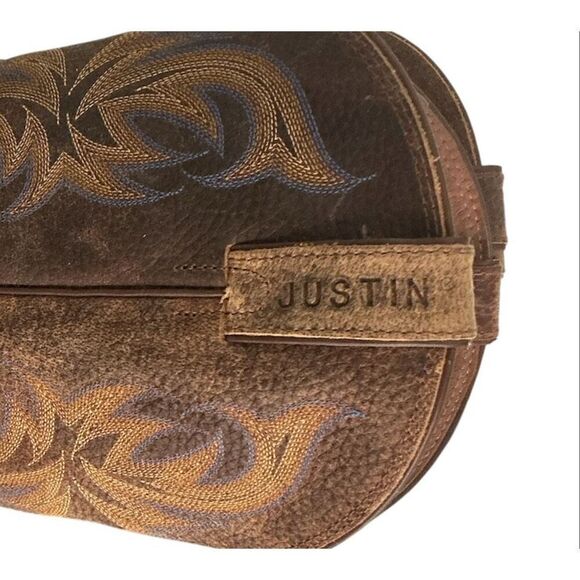 Justin Boots Leather Stampede Style 7200 9.5 D  Excellent condition - Picture 2 of 2